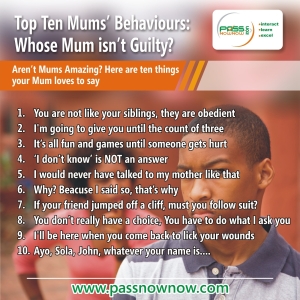 Mum's behaviour