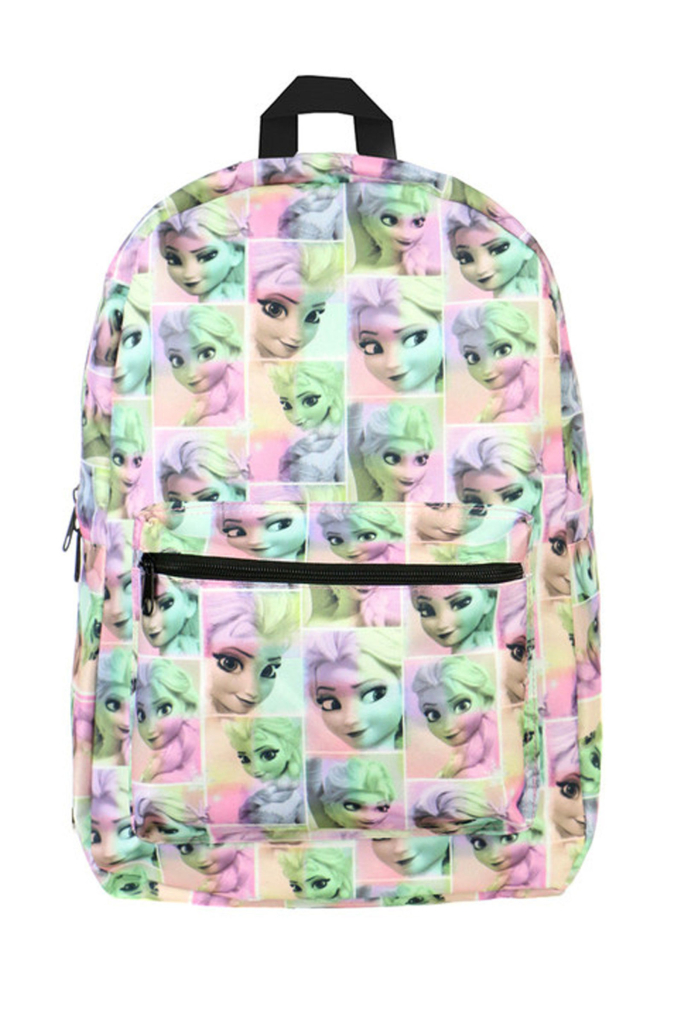 A backpack of the Disney character Anna in the animation movie Frozen