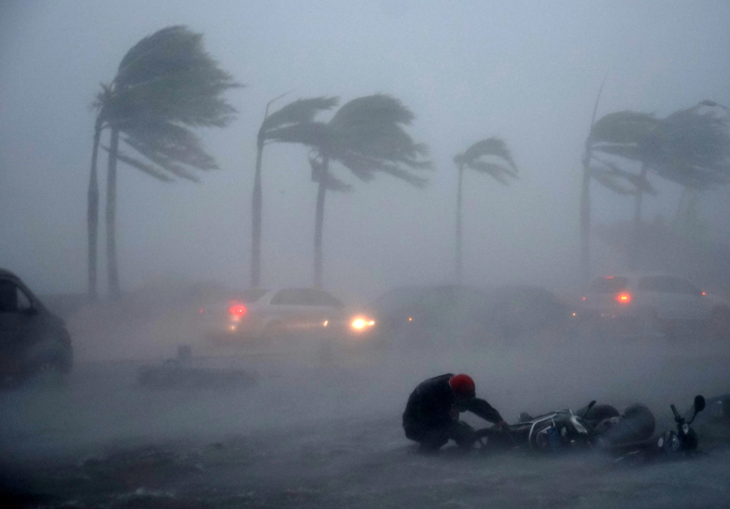 Super Typhoon Rammasun as it slams into the Eastern Chinese City Of Hainan