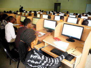 PIC.19. STUDENTS WRITING THE JOINT ADMISSION AND MATRICULATION BOARD COMPUTER BASED EXAMINATION AT YABA COLLEGE OF TECHNOLOGY IN LAGOS ON TUESDAY (20/5/14). 3115/20/05/2014/WAS/AIN/NAN