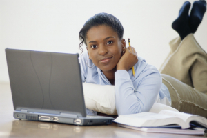 Student Working on Laptop 2002