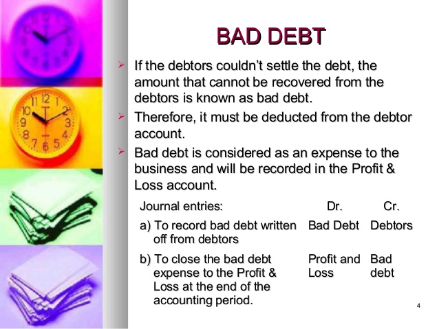 Define The Following Term Bad Debt