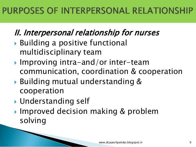 types of interpersonal relationships