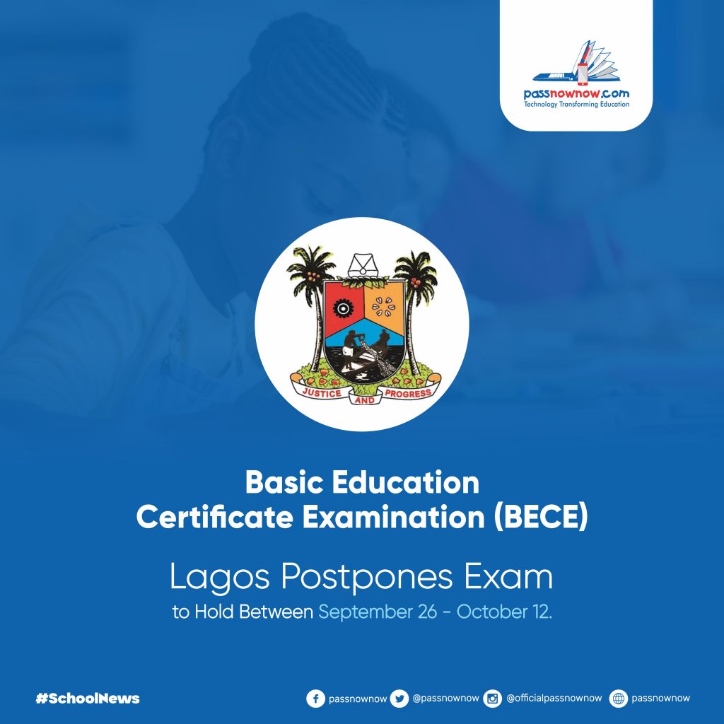 Basic Education Certificate Examination Lagos Postpones Exams